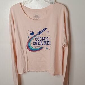 NWT Cosmic Dreamer Women's Size XL Cropped Long Sleeve Shirt. Athleisure
